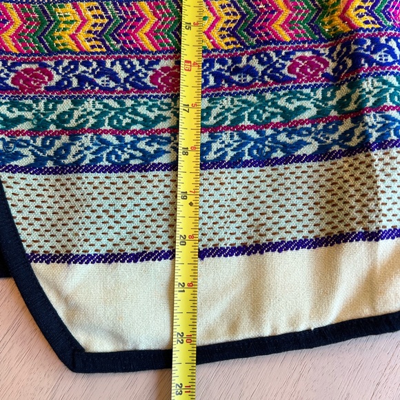 Floral Embroidered Waistcoat Purple Pink Blue Green Multicolored Vest Size Large - Picture 14 of 14